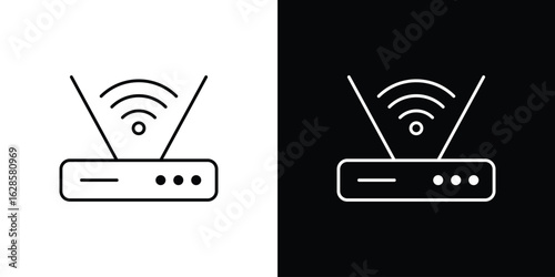 Wifi modem icon vector illustration sign symbol. linear design