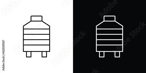 Water tank icon vector illustration sign symbol. linear design