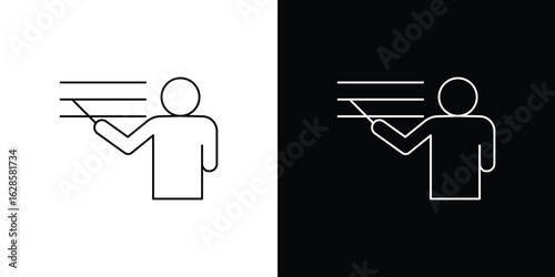 Teaching icon vector illustration sign symbol. linear design
