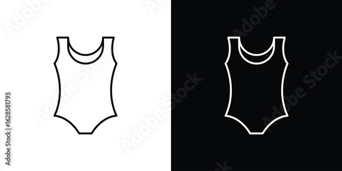 Swimsuit icon vector illustration sign symbol. linear design