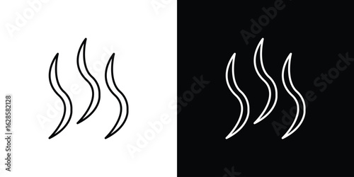 Smoke steam silhouette icon vector illustration sign symbol. linear design