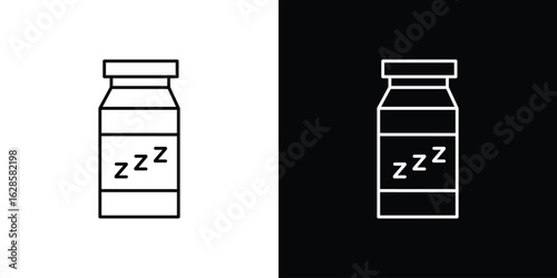 Sleeping pills icon vector illustration sign symbol. linear design
