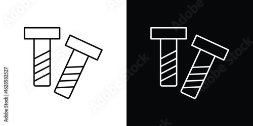 Screws icon vector illustration sign symbol. linear design