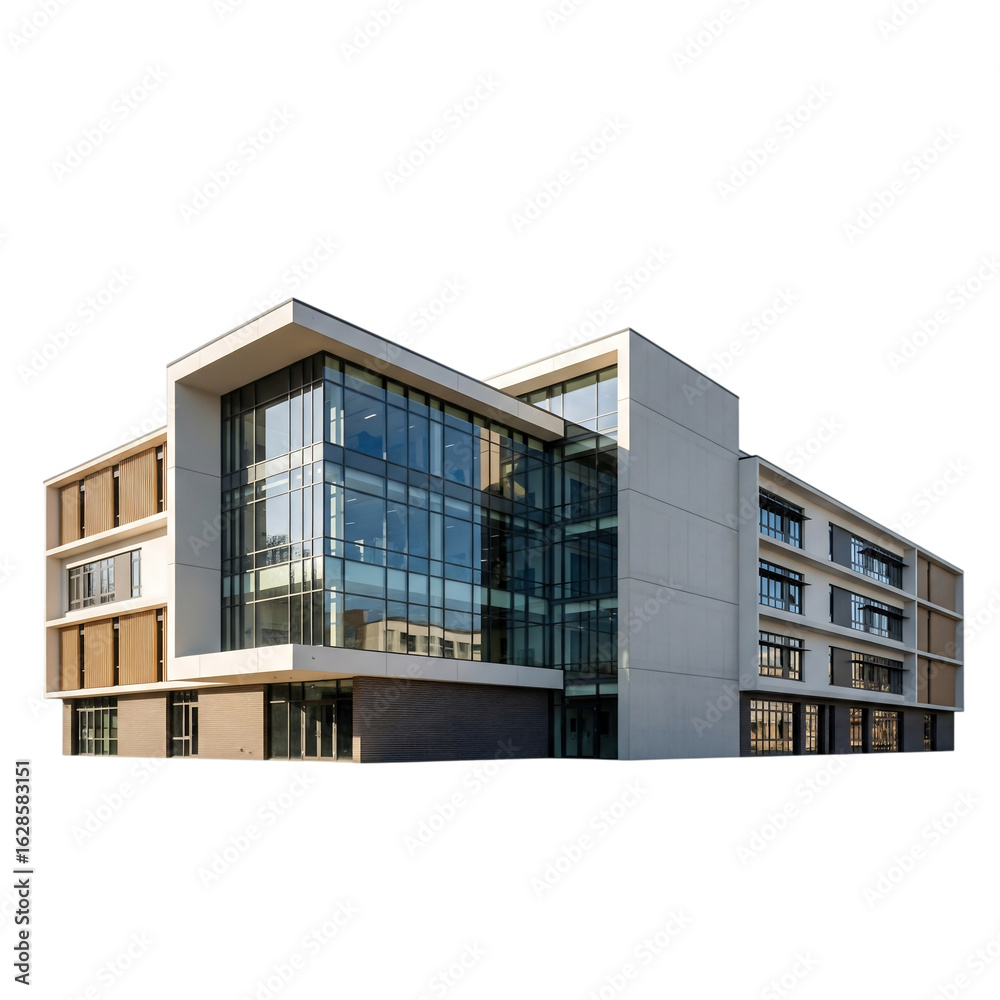 Fototapeta premium Modern building isolated on transparent background isolated transparent background
