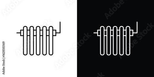 Radiator icon vector illustration sign symbol. linear design