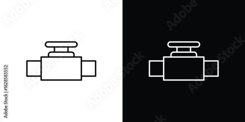 Pipe valve icon vector illustration sign symbol. linear design