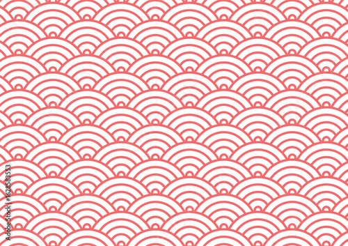 vector background of color japanese wave pattern