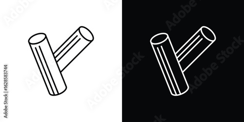Pasta icon vector illustration sign symbol. linear design
