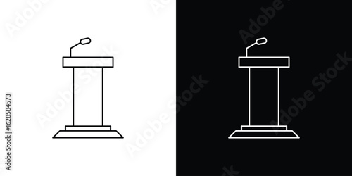Lectern icon vector illustration sign symbol. linear design