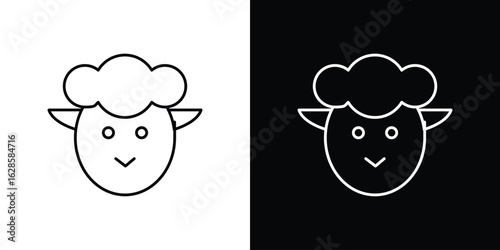 Lamb icon vector illustration sign symbol. linear design