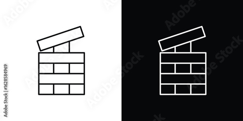 Jenga icon vector illustration sign symbol. linear design