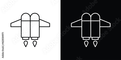 Jetpack icon vector illustration sign symbol. linear design