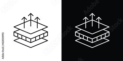Insulation icon vector illustration sign symbol. linear design