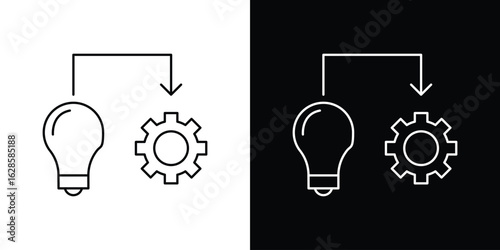 Implementation icon vector illustration sign symbol. linear design