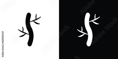 Human artery icon vector illustration sign symbol. linear design