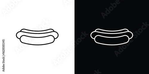 Hot dog icon vector illustration sign symbol. linear design