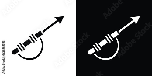 Harpoon icon vector illustration sign symbol. linear design