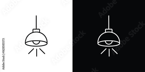 Hanging light icon vector illustration sign symbol. linear design