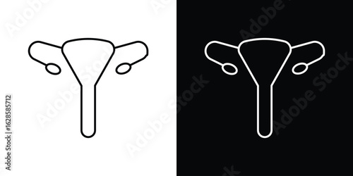 Gynecology icon vector illustration sign symbol. linear design