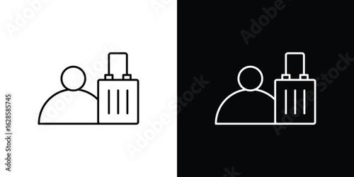 Guest icon vector illustration sign symbol. linear design