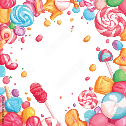 Candy Shop Frame Background Template