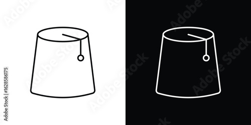Fez hat icon vector illustration sign symbol. linear design