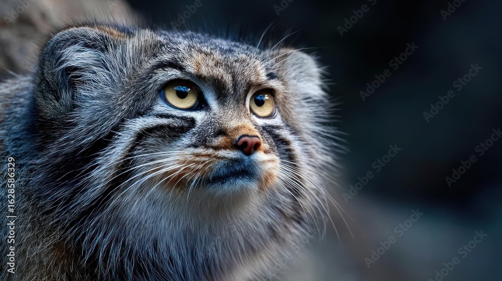 Fototapeta premium Close-up portrait of a Pallas's cat