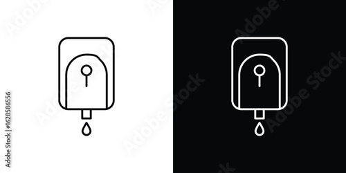 Electrical soap box icon vector illustration sign symbol. linear design
