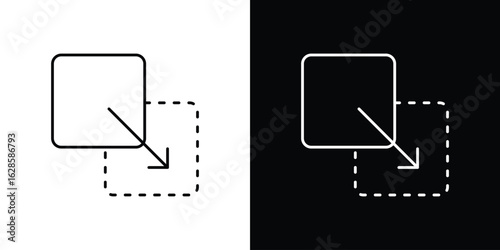 Drag and drop icon vector illustration sign symbol. linear design