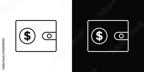 Digital wallet icon vector illustration sign symbol. linear design