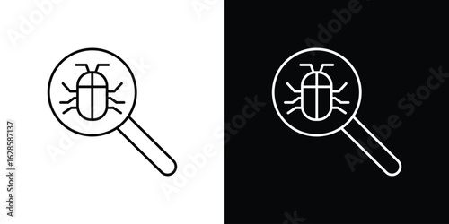 Debug icon vector illustration sign symbol. linear design