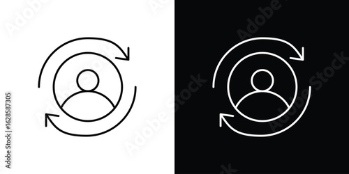 Customer retention icon vector illustration sign symbol. linear design
