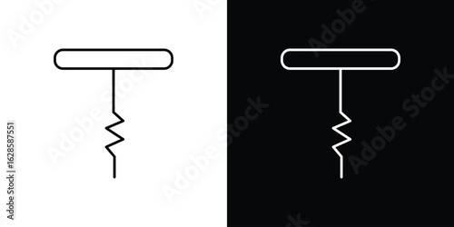 Corkscrew icon vector illustration sign symbol. linear design