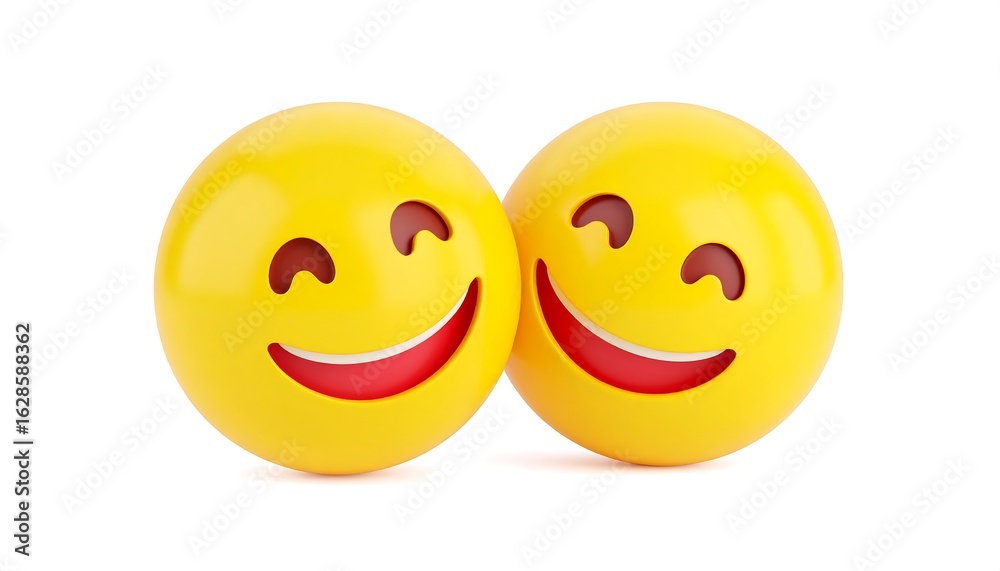 Fototapeta premium Two smiling faces