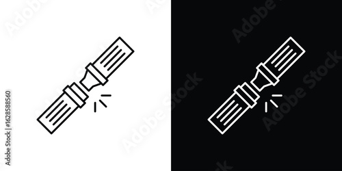 Car seat belt icon vector illustration sign symbol. linear design