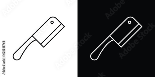 Butcher knife icon vector illustration sign symbol. linear design