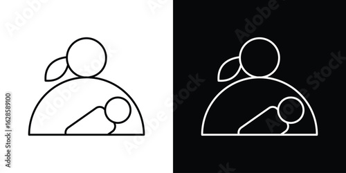Breastfeeding icon vector illustration sign symbol. linear design