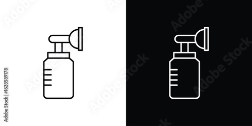 Breast pump icon vector illustration sign symbol. linear design