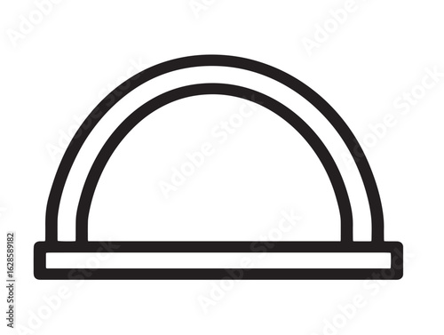 Minimal door stopper icon in flat clean vector art