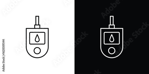 Blood sugar test icon vector illustration sign symbol. linear design