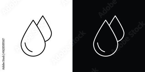 Blood drops icon vector illustration sign symbol. linear design