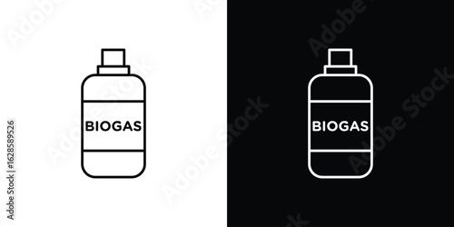Biogas icon vector illustration sign symbol. linear design