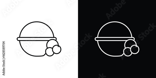 Bath salts bomb icon vector illustration sign symbol. linear design