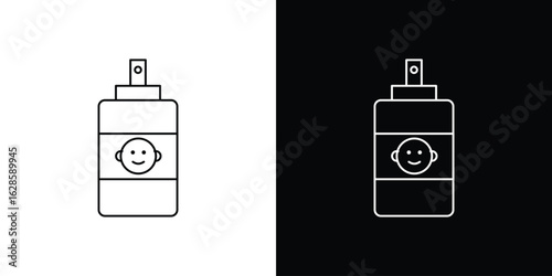 Baby shampoo icon vector illustration sign symbol. linear design