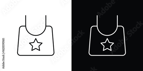 Baby bib icon vector illustration sign symbol. linear design