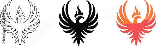 Phoenix bird logo set soaring to new heights of creativity