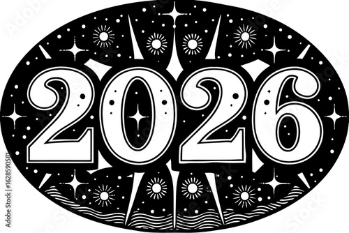 Golden 2026 numbers on a luxury festive bokeh background vector illustration