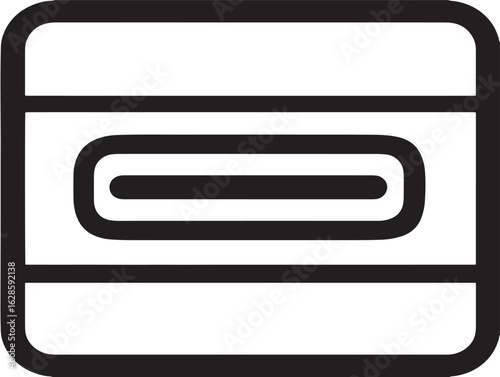 Sleek drawer stopper detail in modern vector artwork