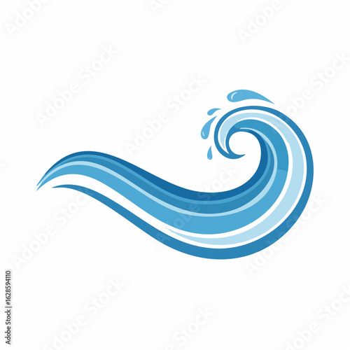 A simple wave-like line inspired by the ocean