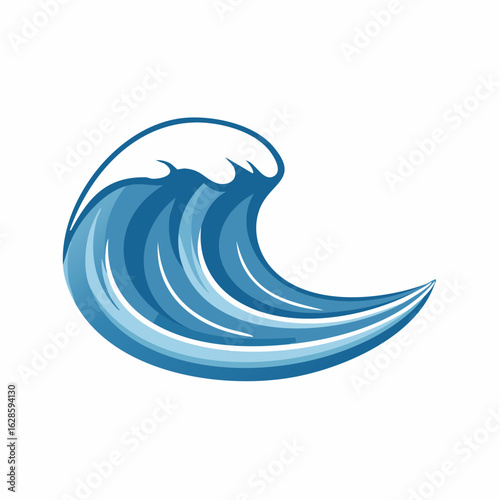 A simple wave-like line inspired by the ocean